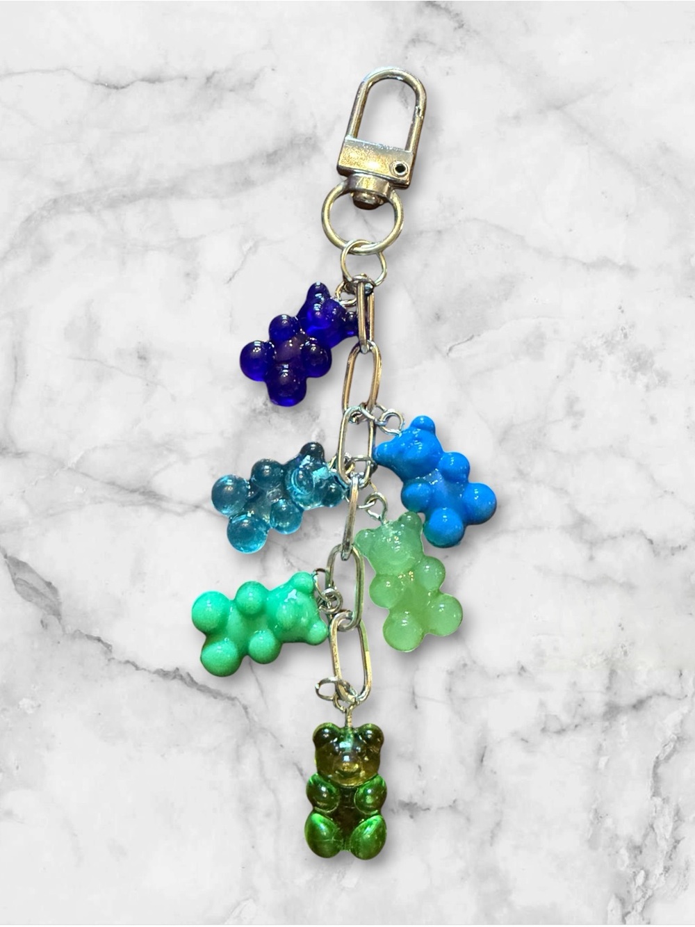 Colorful Gummy Bear Keychain Charm - Multi-Color Women Accessory